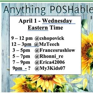 ANYTHING POSHABLE TRAIN SHOW!! Wed 4/1 9:00am EST